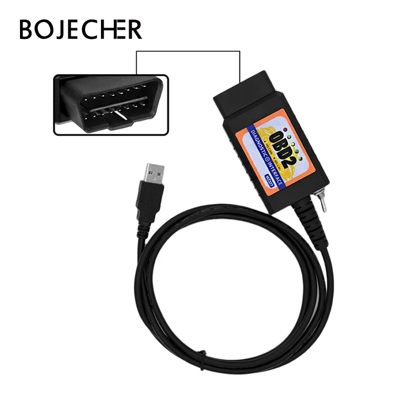 MZ327 USB ELM327 OBD2 с выключателем диагностический сканер Поддержка для моделей FORD