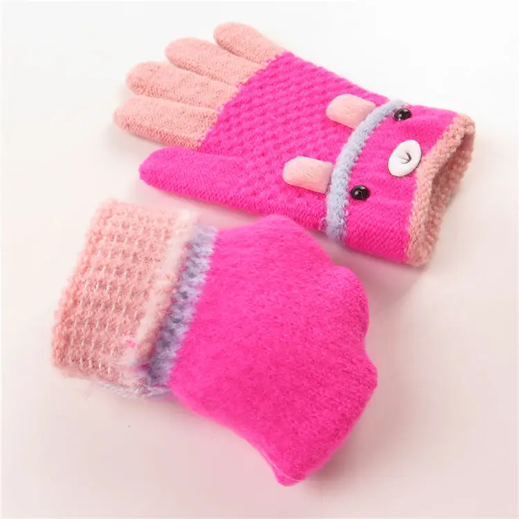 Зимние теплые детские перчатки для девочек | Аксессуары одежды
