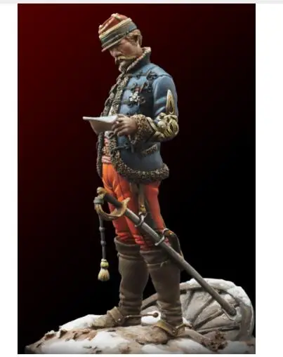 1/24 75MM French Officer 1871 year   toy Resin Model Miniature resin figure Unassembly Unpainted