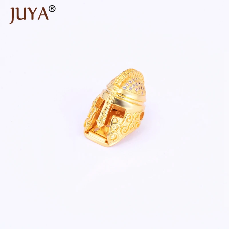 white zircon Hansika Римский рыцарь Спартанский воин шлем гладиатора Стразы медные бусины-спейсеры для DIY мужчин бисерные браслеты ювелирных изделий - Цвет: white zircon