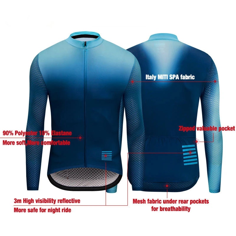 Мужская велосипедная Джерси с длинным рукавом Maillot Ciclismo высококачественный MTB