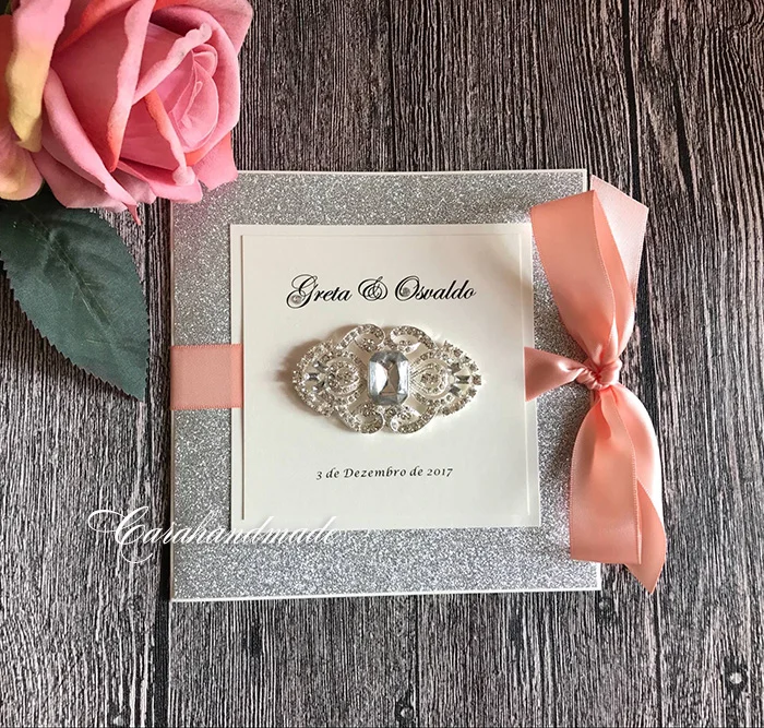 Романтическое блестящее Свадебное приглашение на заказ CA0788|invitations|invitation wedding |