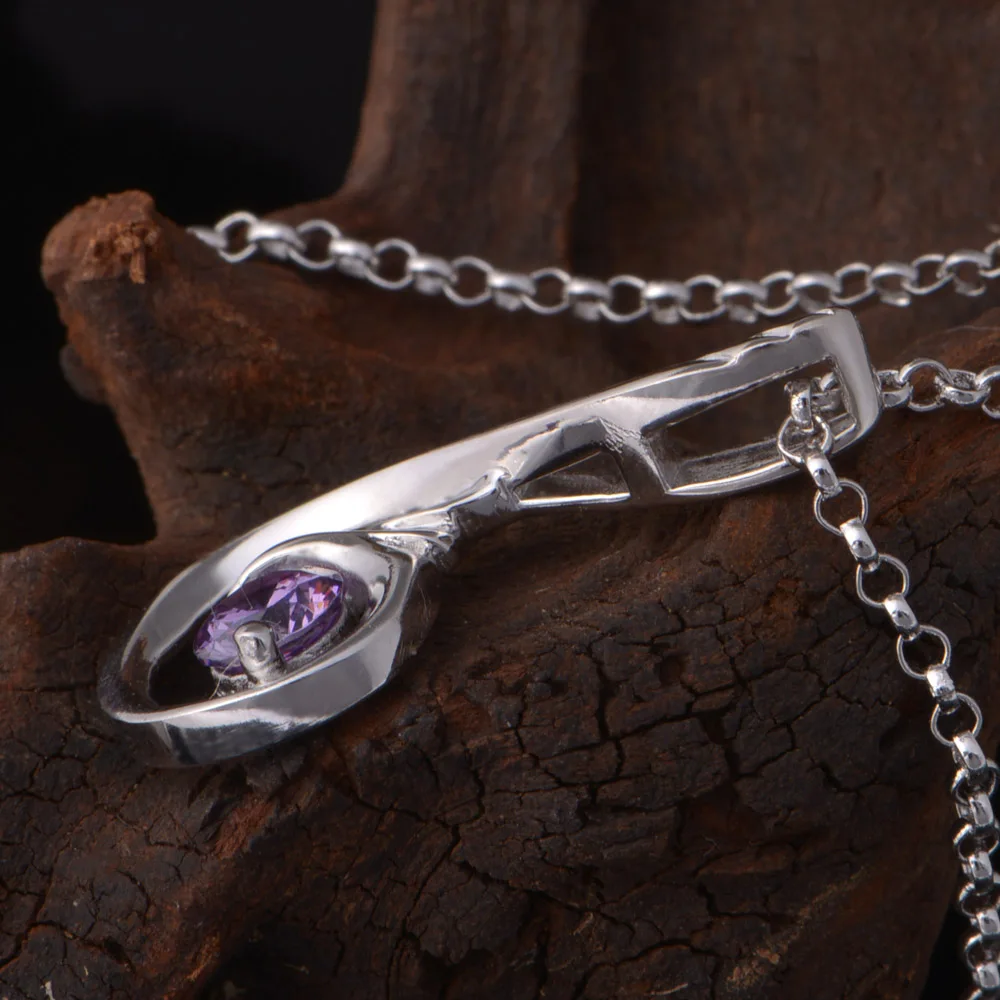 Nice new arrived top quality Plated whistling mosaic white/purple crystal pendant necklace for women | Украшения и аксессуары
