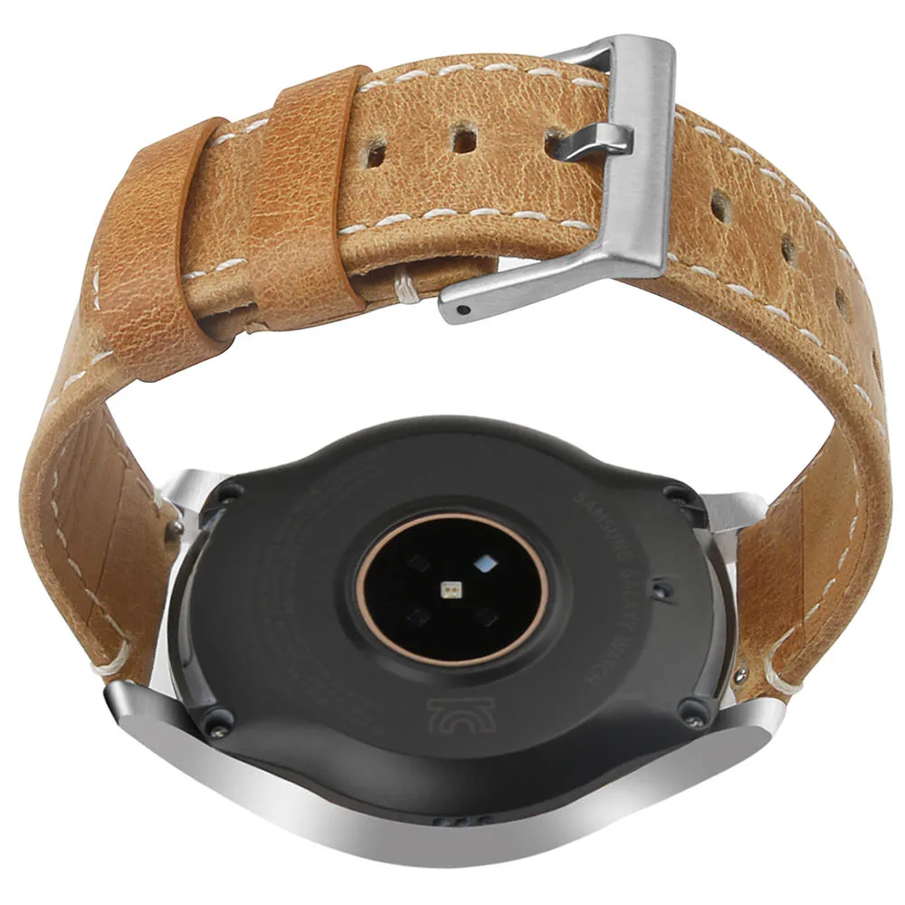 Ремешок кожаный для Samsung Gear S3 Frontier Classic 22 мм 46 мм|Смарт-аксессуары| |