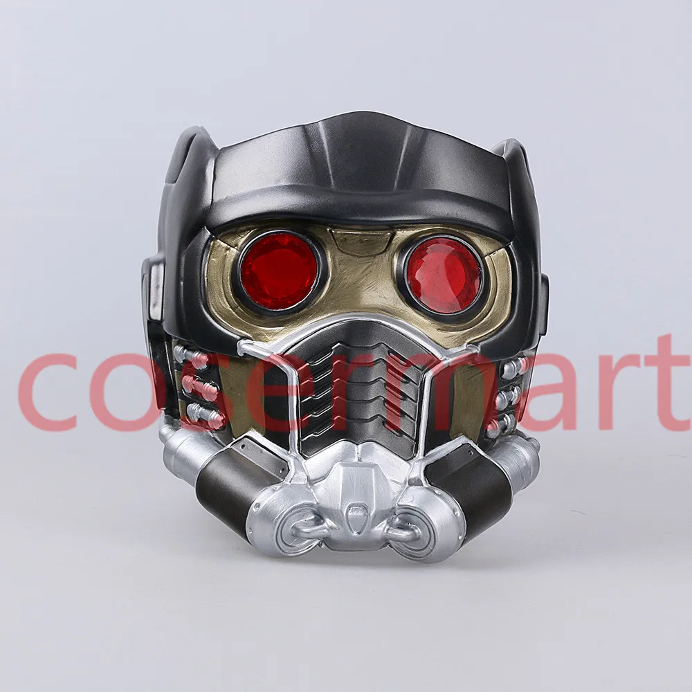 Cos Guardians Helmet Cosplay Peter Quill Helmet PVC with Led Light Star Lord Helmet Halloween Party Mask Adults