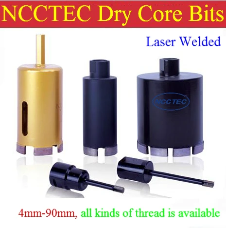 3.2'' LASER WELDED NCCTEC diamond DRY core drill bits CD80LW | 80mm DRY tiles drilling tools | 130mm long FREE shipping