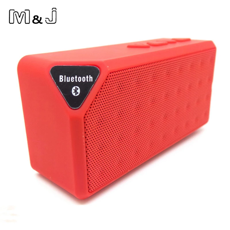 Bluetooth Колонка M & J X3 Беспроводная портативная музыкальная звуковая колонка TF USB FM