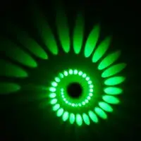 3 Вт RGB спиральный с отверстиями светодиодный настенный светильник, цветная лампа-палочка для вечерние, для бара, лобби, KTV, украшение дома - Цвет абажура: Green
