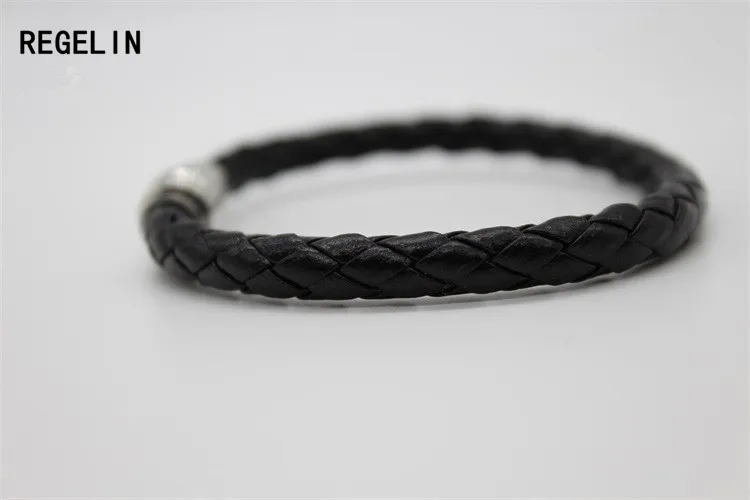 Мужской плетеный браслет из ПУ кожи 20 см 2 цвета|pu leather bracelet|leather braceletbracelet fashion |
