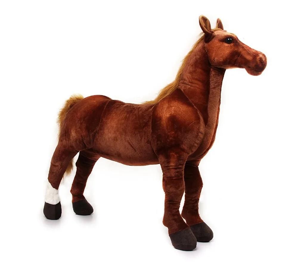 Thorsten the Thoroughbred Horse | Плюшевый пони с набивным животным Gfit для детей домашнее