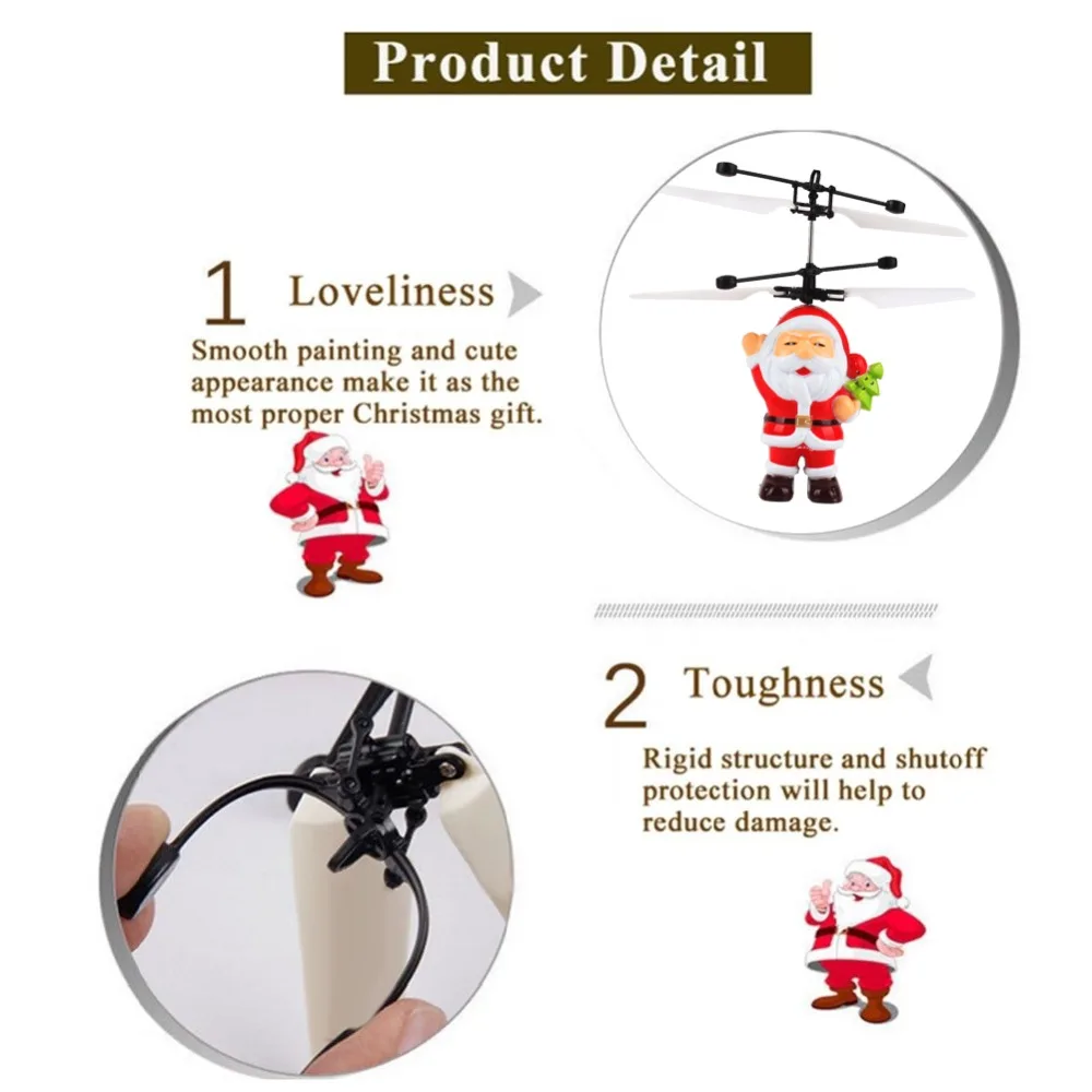 Новый Santa Электрический инфракрасный Сенсор вертолет летающий мяч светодиодный