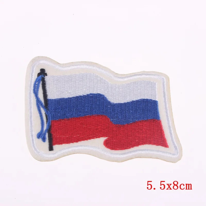 Prajna Флаг США, Русский Флаг, нашивка, вышитый значок, нашивки, военные тактические Бейджи для одежды, флаг России, персональный нарукавник F - Цвет: Антикварная бронза