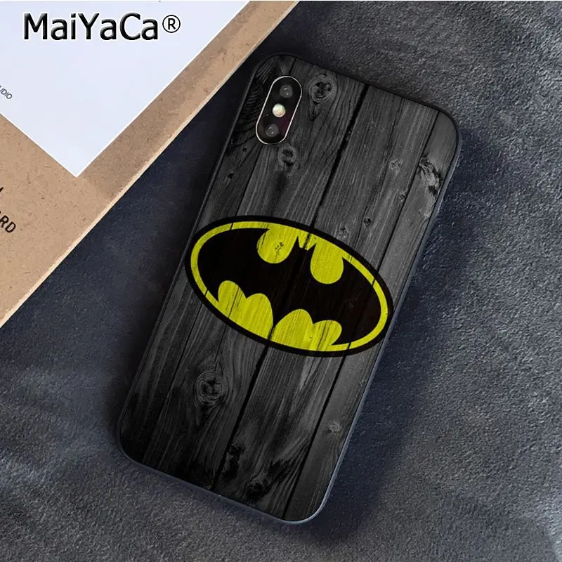 A7 MaiYaCa супергерой Бэтмен логотип новинка чехол для телефона Fundas для iphone 11 Pro Max 8 7 6 6S Plus X XS MAX 5 5S SE XR - Цвет: A7