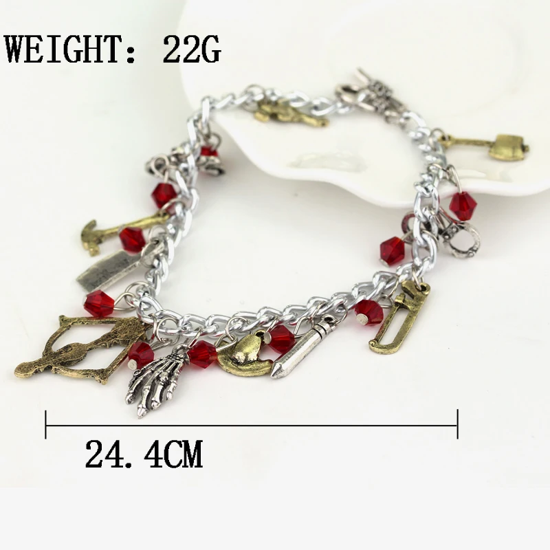 С изображениями из сериала Ходячие мертвецы Чарм браслет Negan Люсиль мини