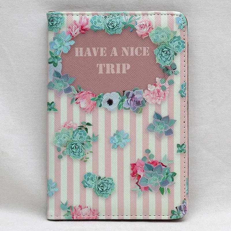 3D printing Nice Elegant Women Passport Holder Cover Russian Colorful Flowers Travel Cover on the Passport Girls Passport Case
