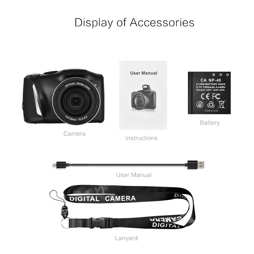 Andoer 24MP 720P HD Цифровая видеокамера Vlogging видеорегистратор 20X зум + 3 5 дюймовый IPS