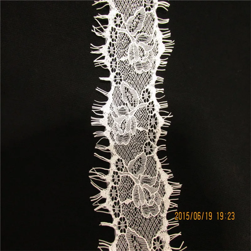 3 м/лот ресниц Lace7cm DIY декоративный Высокое качество мягкий нейлон ресницы отделка кружевом свадебное платье ткань