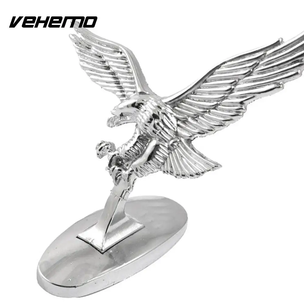Металлические автомобильные 3D наклейки Vehemo с летающим орлом креативная голова