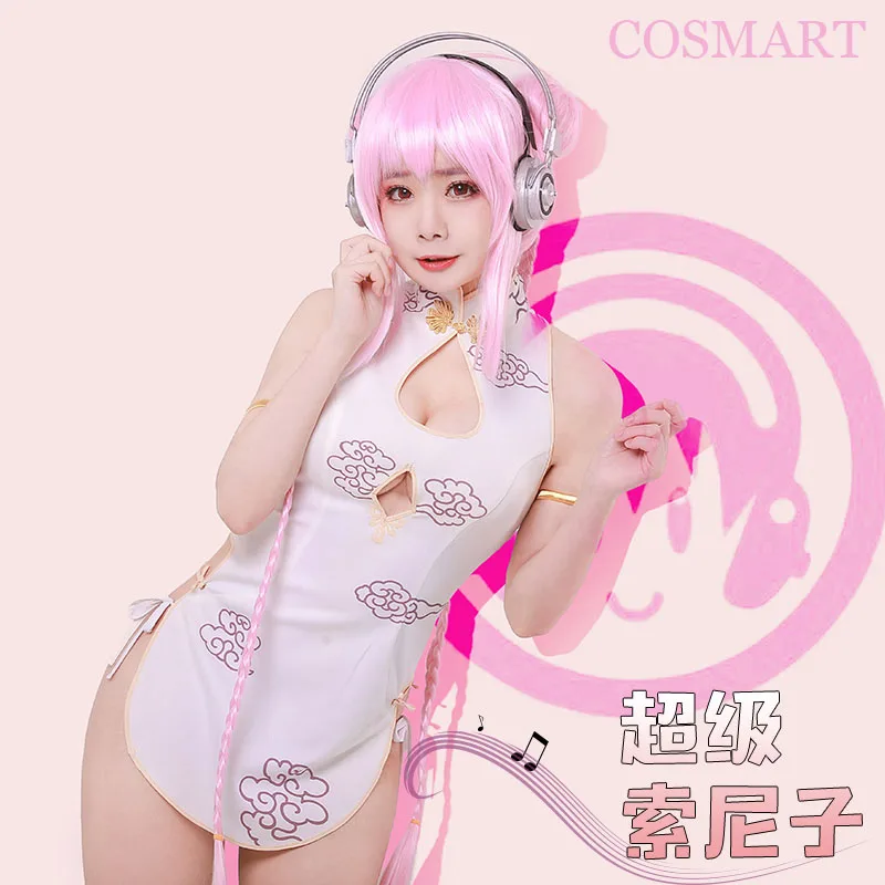 

[Акция] + парик аниме Super Sonico, короткое Ципао, милые платье лолиты форма костюмы для косплея для женщин, новинка 2018