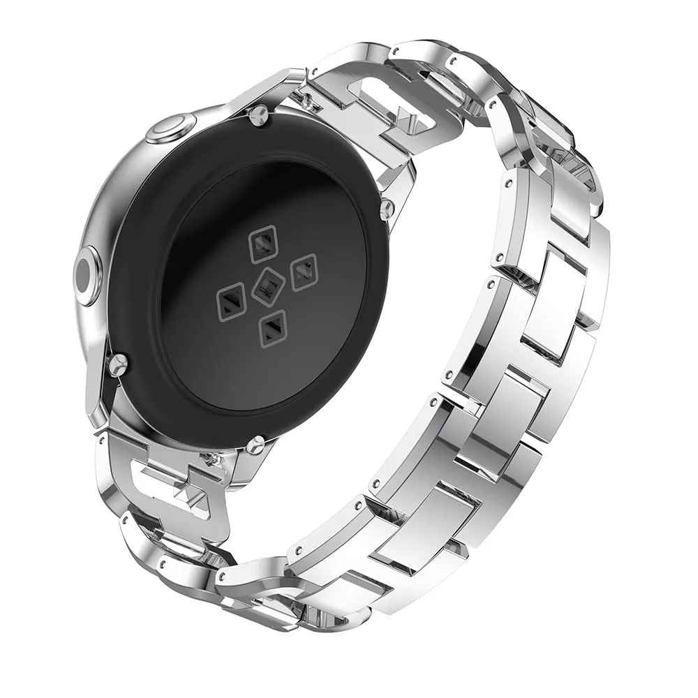 Ремешок для часов из нержавеющей стали для часов samsung Galaxy watch Active, ремешки для часов, металлический браслет, сменный Браслет 20 мм