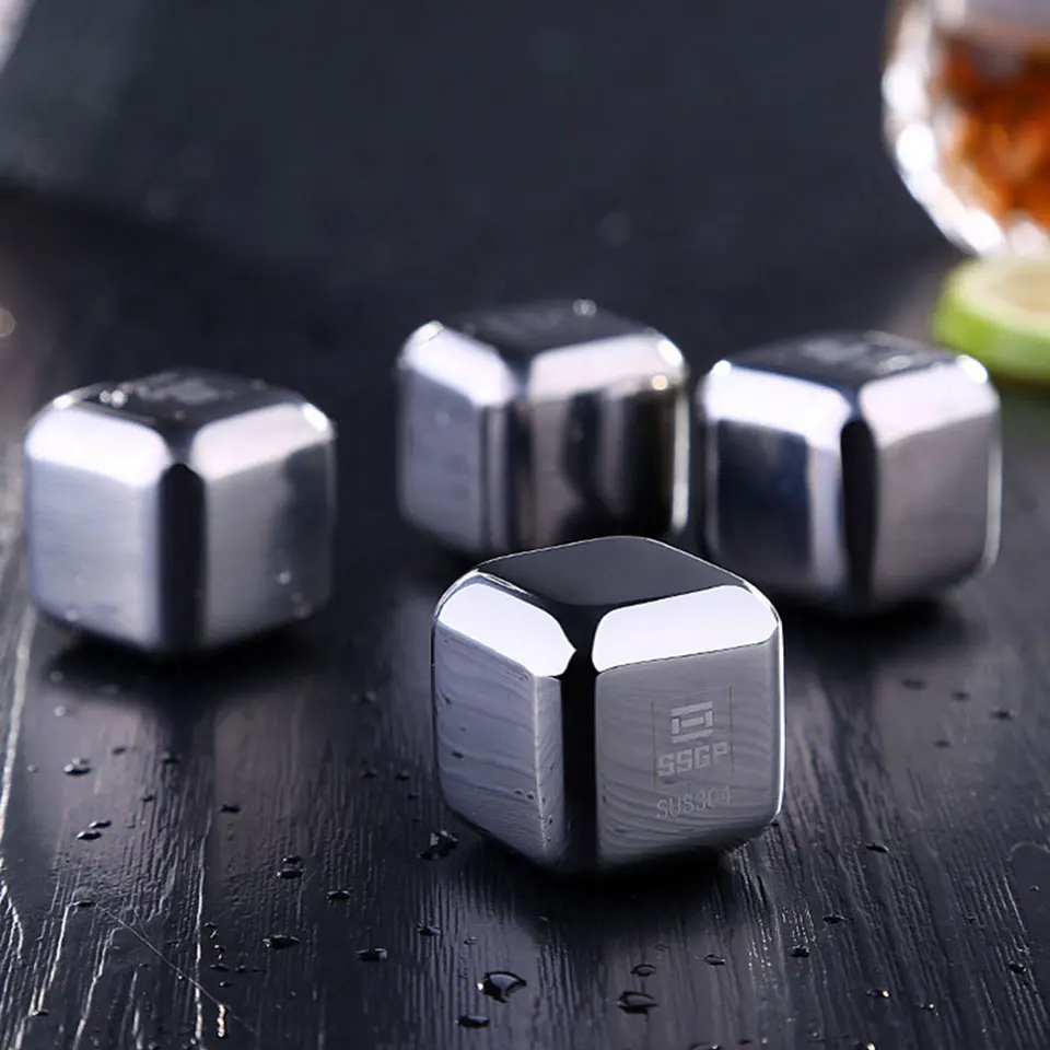 SSGP камни для вина и виски чиллер Ледяной Камень 304 кубики льда из нержавеющей