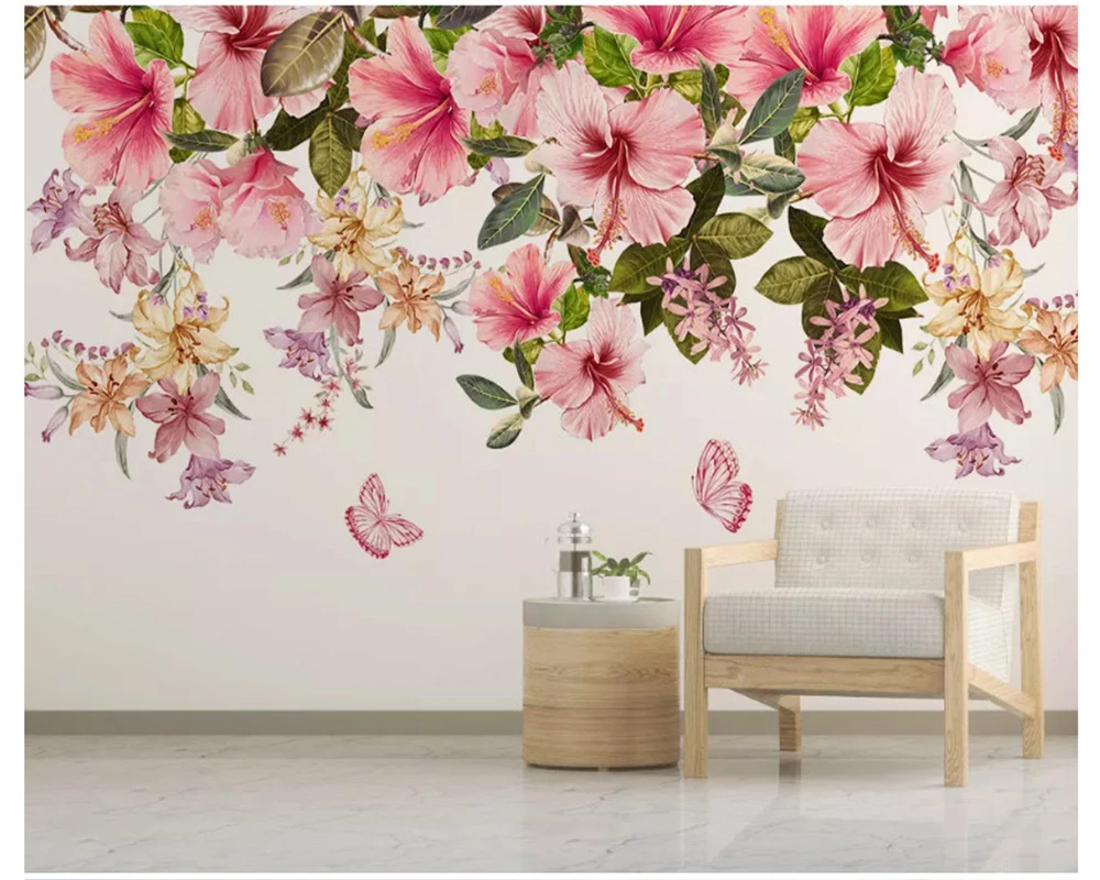 Современный высококачественный стерео 3d обои ручной работы маленький свежий