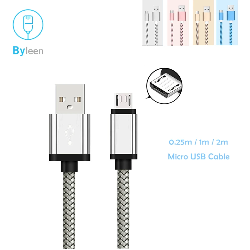 Зарядное устройство Byleen Micro Usb 2 0 кабель для синхронизации данных и зарядки Xiaomi Redmi