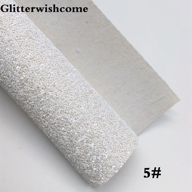 5 Glitterwishcome 21X29 см A4 размер винил для луков с эффектом блестящей кожи Ткань Винил для луков, GM231A - Цвет: 5