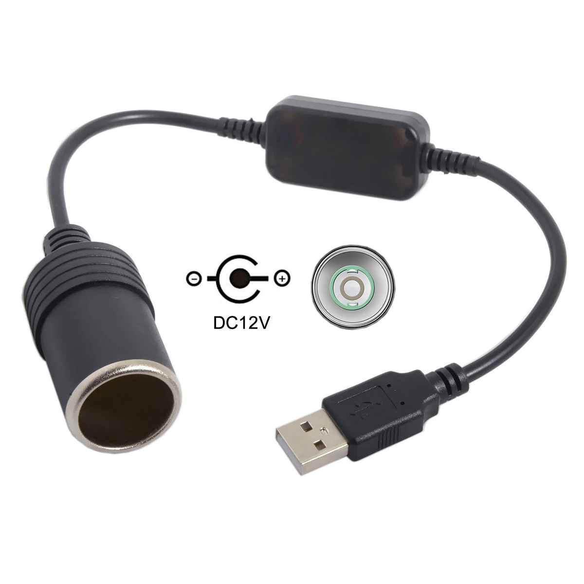 30 см USB 5 в DC 12 В Автомобильное зарядное устройство адаптер конвертер авто