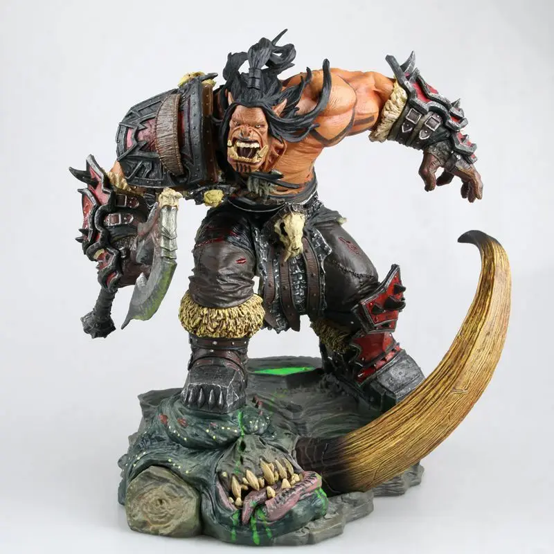 В наличии wow Grom Hellscream PVC сделанная фигурка игрушка для коллекции|Игровые фигурки и