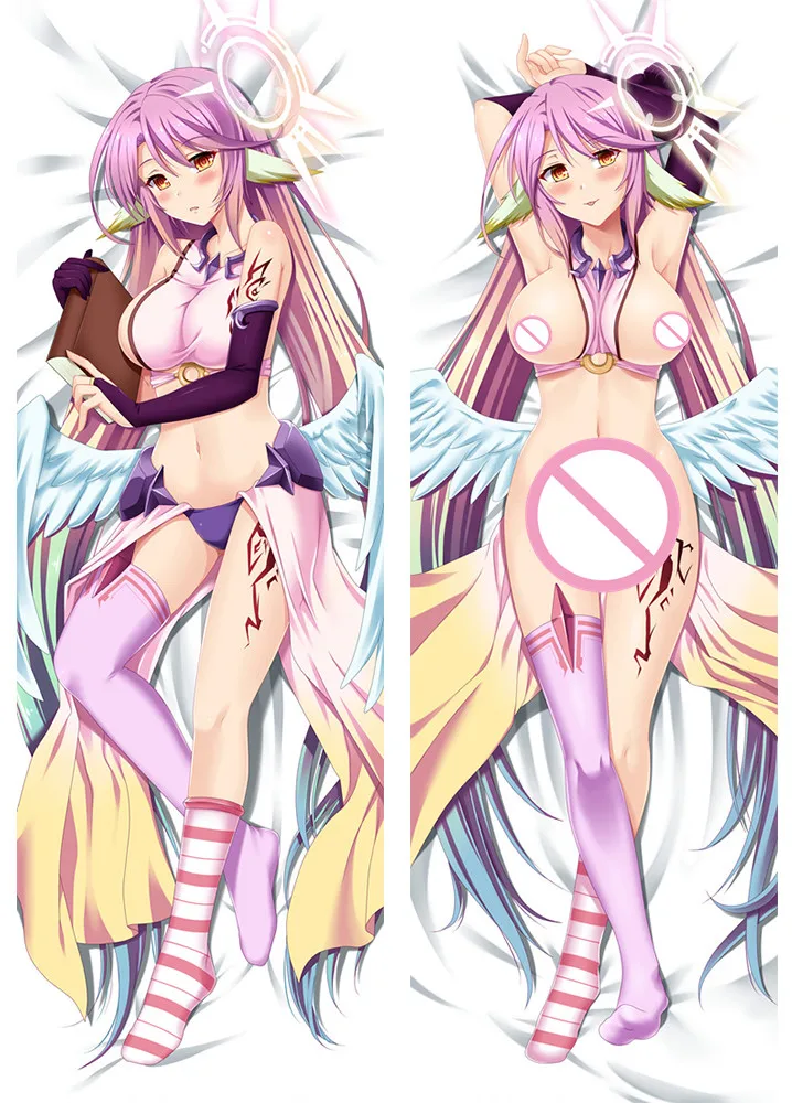 MMF June 2018 No Game Life key roles Sora Shiro & Jibril наволочка для подушки аниме Nogemu Noraifu Dakimakura