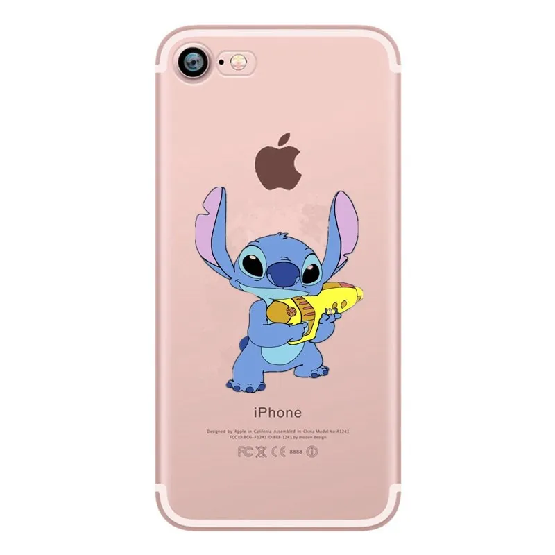Мягкий чехол из ТПУ для iphone 7 Чехол смешно стежка Прозрачный 6 6S Plus случаях