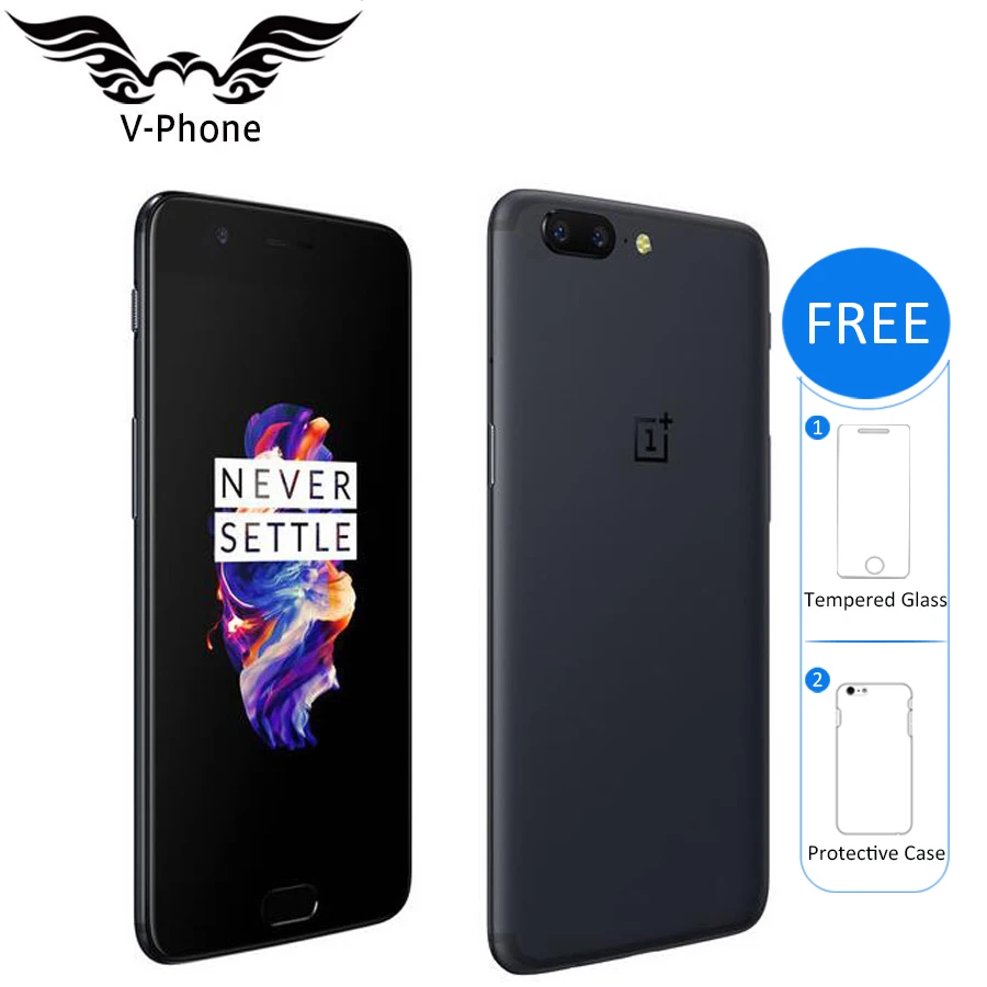 Смартфон Oneplus 5 6 ГБ 64 ГБ, восьмиядерный смартфон Snapdragon 835, LTE 4G 5,5 дюйма, МП, 16 МП, отпечаток пальца, мобильный телефон