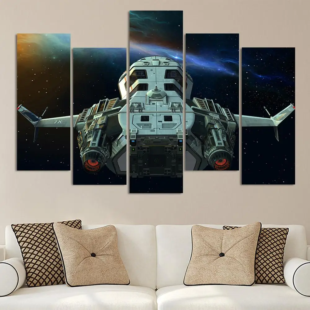 5 шт./компл. футуристическое космическое HD изображение на холсте для украшения
