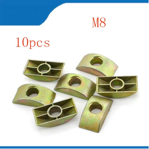 M8mm разъем для мебели, фитинги, полулуноходные гайки 10 шт.
