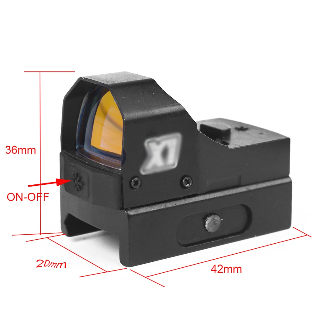 LUGER Red Dot Sight RMR тактический, Компактный Mid Dot Reflex Коллиматорный прицел для охоты на открытом воздухе страйкбол пистолет винтовка Оптический прицел