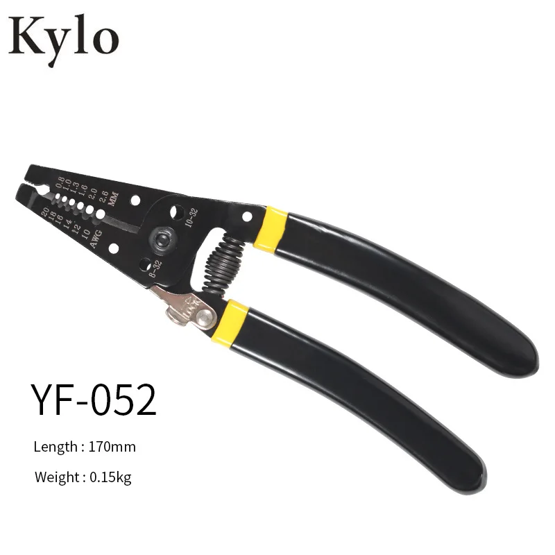 YF-052 Клеммы изолированные с электричества обжимной инструмент для кабелей набор обжимных щипцов плоскогубцы провода терминал отвертка с сумкой для переноски Набор 5 челюстей - Цвет: YF-052