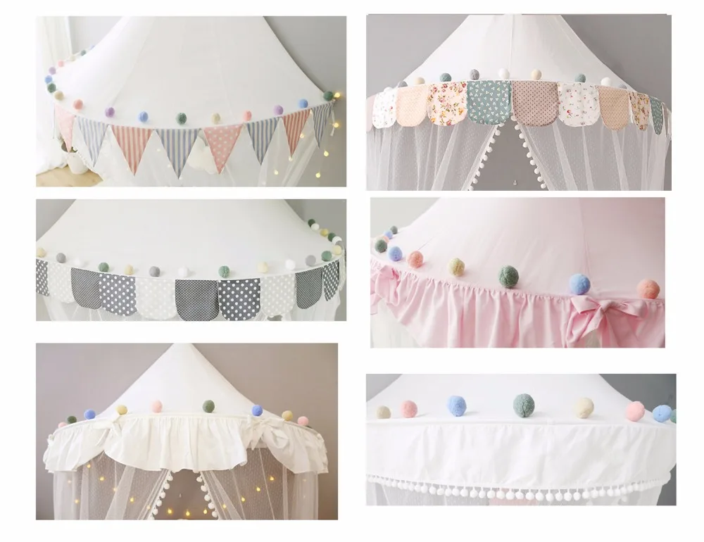 Шерстяные войлочные шары макарун 165 см гирлянда украшение помпоны подвесная