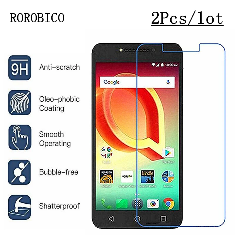 ROROBICO 2Pcs/lot Premium Tempered Glass For Alcatel One Touch A3 XL 9008X 9008D 9008T 6.0 Inch Screen Protector Film A3XL | Мобильные