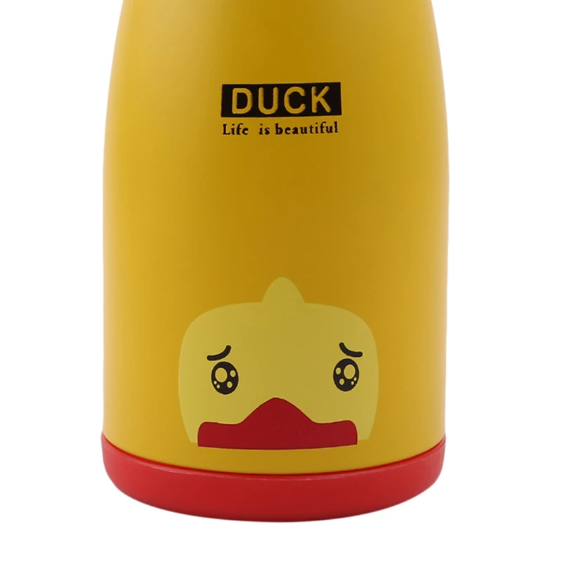 350ml/260ml Thermal Mug Cartoon Duck Deer Elephant Panda Lion Animal Thermos Cup For Women Kids Water Bottle garrafa termica