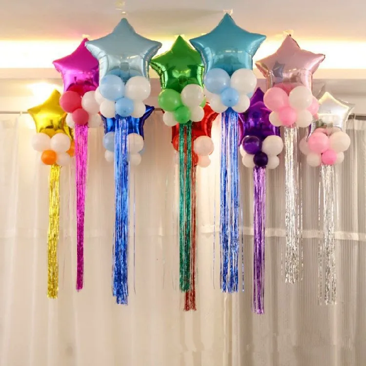 Набор воздушных шаров из майларовой фольги шар + 8 латексных 1 кисточка украшение