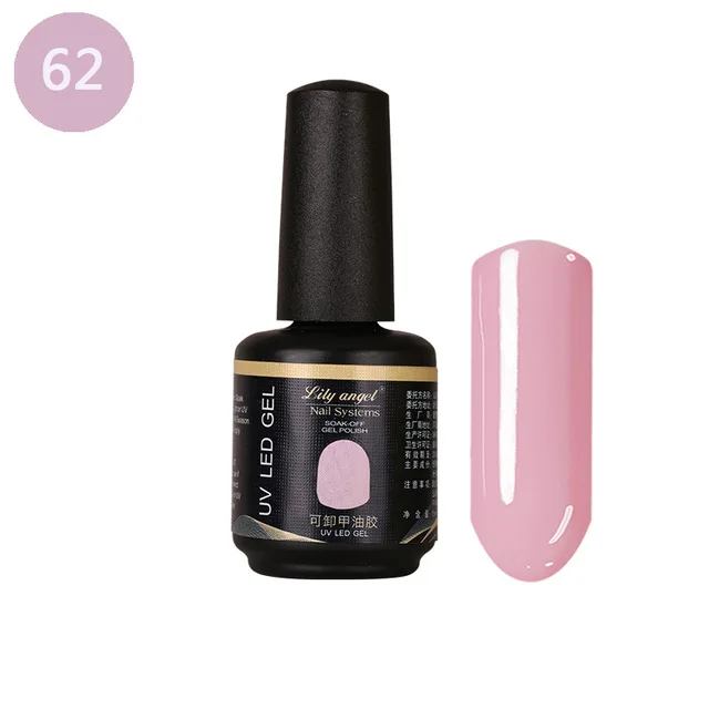 62 Lily Angel ногтей Гель-лак DIY Nail Art Блеск 15 мл гель Лаки Долгое УФ-светодиодный Soak Off светодиодный гель лак 32-62 - Цвет: 62