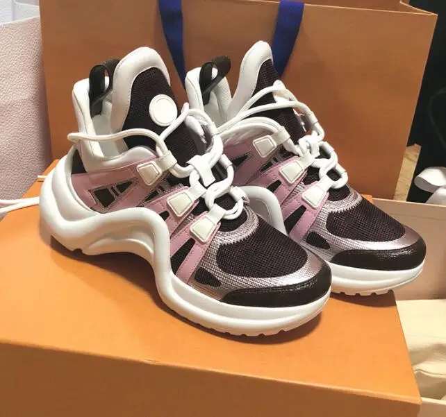 

BONJEAN Fashion Mixed Colors Dad Shoes Real Leather Round Toe Lace-up High Top Casual Shoes Woman Height Increasing Lady Shoes