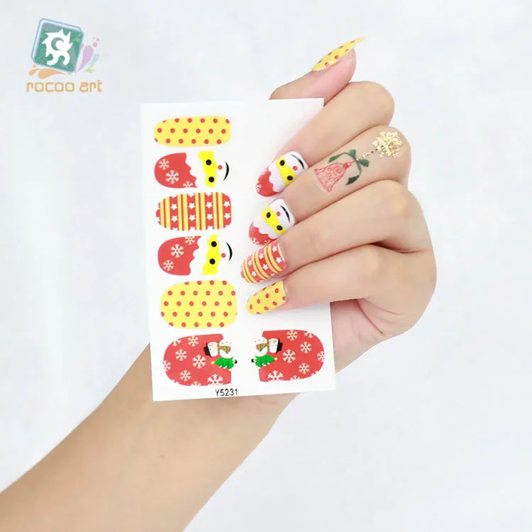 Y52 Series-10pcs стикеры 3D на ногти Nail Art Наклейки самоклеящиеся Фольга для ногтей искусство украшения наклейки и яркими украшениями