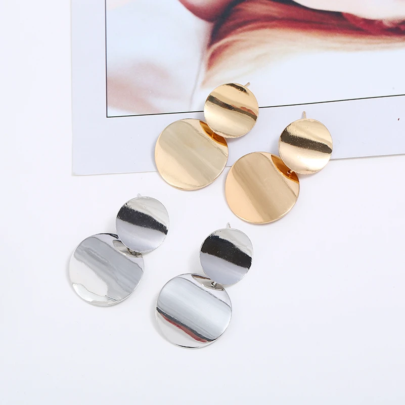 Женские металлические серьги HOCOLE винтажные серьги-капельки золотого и