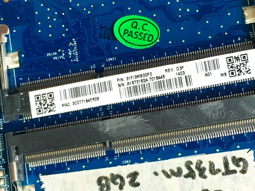Оригинальная материнская плата для SONY SVF15N DA0F13MB8D0 I5-4200U GT735M 2 Гб Протестировано