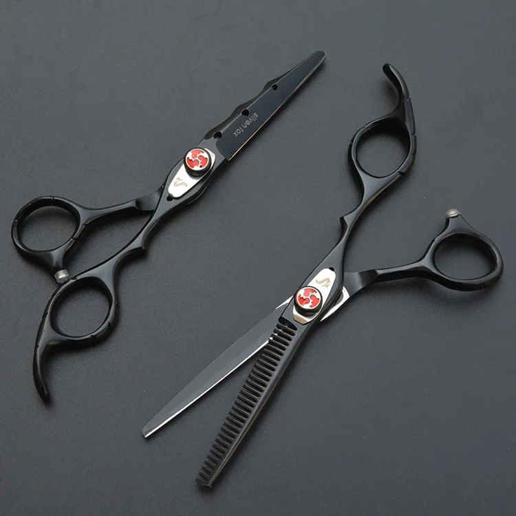 Silver fox 6 ножницы парикмахера ножницами волосы плоский срез режущих зубьев тонких