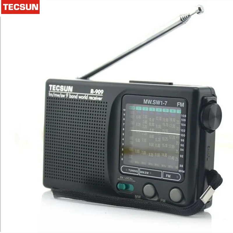 Портативный полупроводниковый FM радиоприемник Tecsun R 909 R909 full time розничная продажа