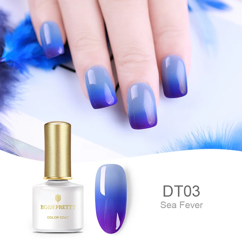 BPDT03 BORN PRETTY 3 цвета Температура Изменение Цвета Гель-лак Delux термальный лак для ногтей Гель-лак для УФ-лампы 6 мл замачиваемый УФ гель для ногтей набор - Цвет: BPDT03