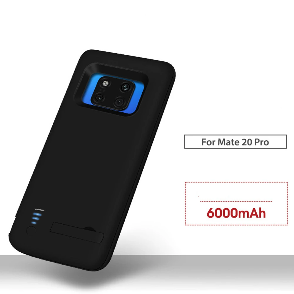 Чехлы для зарядки аккумуляторов 6000 мАч Huawei Mate 20 Pro силиконовый ударопрочный чехол